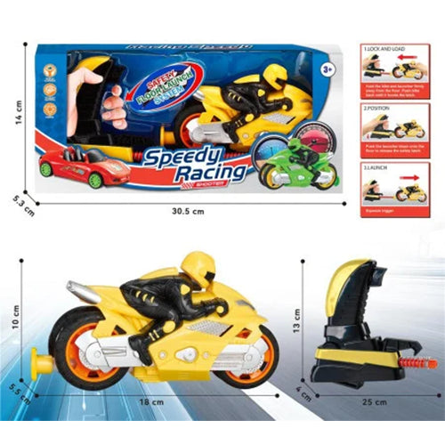 SPEEDY RACING SHOOTER HIGH SPEED MOTORCYCLE LAUNCHER TOY