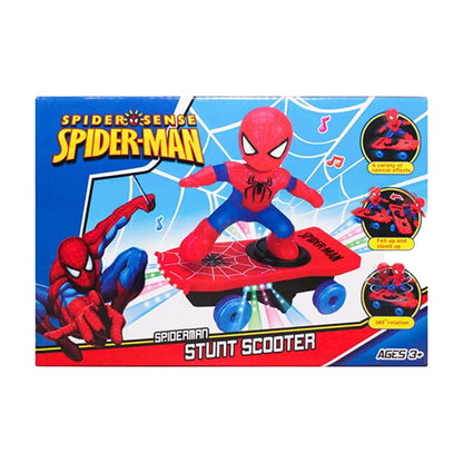 SPIDERMAN STUNT SCOOTER 360° ROTATION TOY