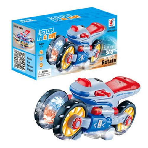 STUNT MOTORBIKE 360° ROTATING WITH MUSICAL LIGHTNING TOY FOR KIDS