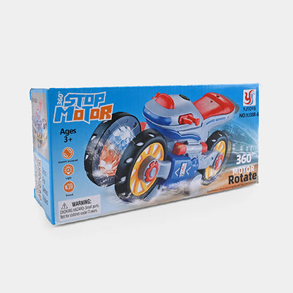 STUNT MOTORBIKE 360° ROTATING WITH MUSICAL LIGHTNING TOY FOR KIDS