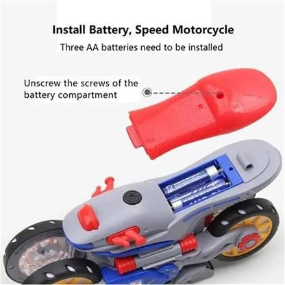 STUNT MOTORBIKE 360° ROTATING WITH MUSICAL LIGHTNING TOY FOR KIDS