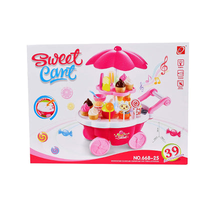 SWEET CART ICE-CREAM PLAYSET FOR KIDS - 39PCS