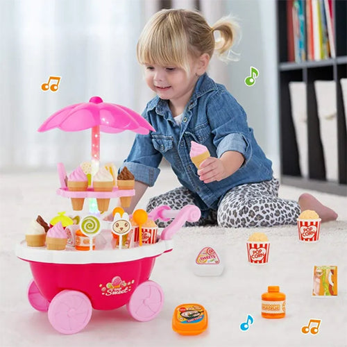 SWEET CART ICE-CREAM PLAYSET FOR KIDS - 39PCS
