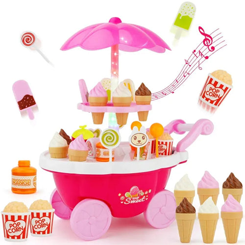 SWEET CART ICE-CREAM PLAYSET FOR KIDS - 39PCS