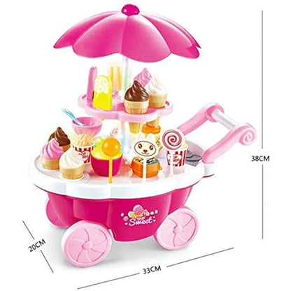 SWEET CART ICE-CREAM PLAYSET FOR KIDS - 39PCS