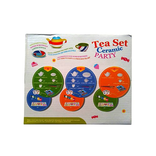 TEA SET PARTY CERAMIC PAINT YOUR OWN CRAFT KIT