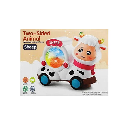 TWO SIDED ANIMAL MUSICAL DANCING TOY WITH 360° MOVEMENT & DISCO LIGHT
