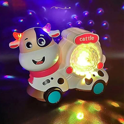 TWO SIDED ANIMAL MUSICAL DANCING TOY WITH 360° MOVEMENT & DISCO LIGHT