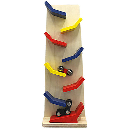 WOODEN SLIPPERY CAR RACE ZIG-ZAG TRACK SET FOR KIDS